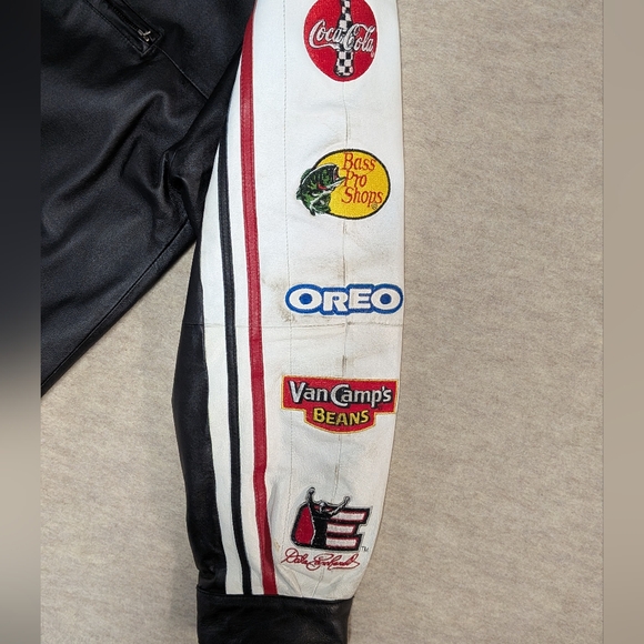 Dale Earnhardt NASCAR Wilsons Leather 90s Jacket Sponsor Logo Winston Cup 2XL - Picture 8 of 16